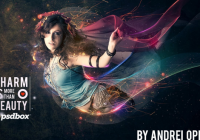 Photoshop tutorial-Beautiful lady with flowing light effects