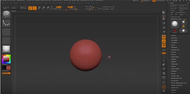 starting a project in zbrush