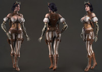 Makingof 3d realistic model Lady Mechanika