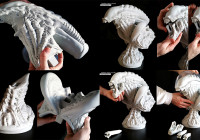 Makingof 3d realistic Dog Alien Kit for Alien Day